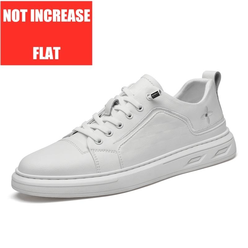 Genuine Leather Height Increasing Men Shoes Italian Designer Casual Shoes Outdoor SkateBoard Flats Lift Sneakers Elevator Sports