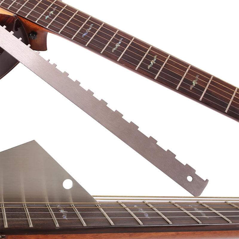 Guitar Polishing and Sanding Tools Guitar Neck Gauge Guitar File Guitar Neck Notch Gauge Guitar Measuring Ruler
