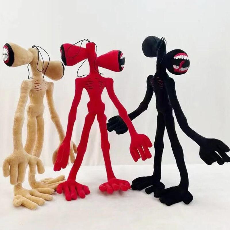 2pcs 30cm Sirenhead Plush Toys Siren Head Plush Dolls Scary Black Cartoon Cat Toy Soft Stuffed Animals Figure Toys for Baby Gift