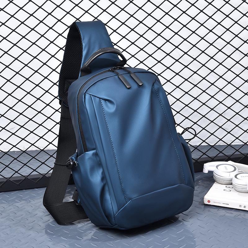 

Мужская модная сумка-мессенджер через плечо - большая вместимость, повседневный/спортивный стиль синий