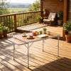 Portable Multi-Use Folding Table, Height-Adjustable Folding Table, Outdoor Utility Table