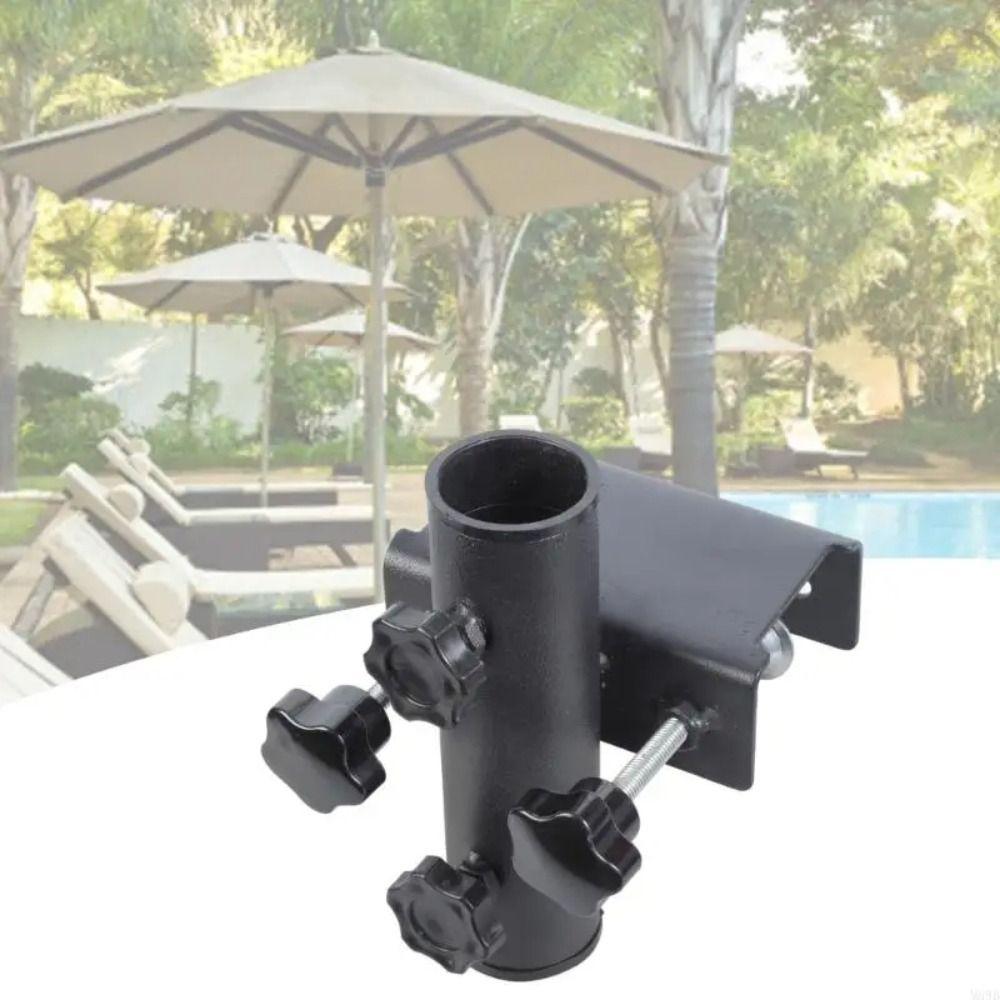 Adjustable Garden Bracket Flexible Patio Umbrella Mount Parasol Support Clamp Outdoor Settings