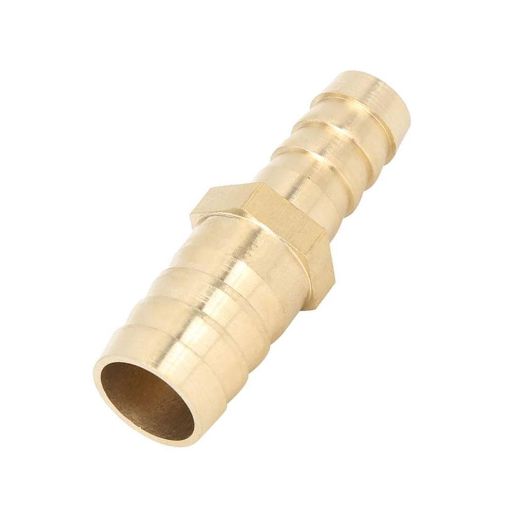 Reliable 2 Way Brass Joiner For Straight Hose Durable Easy-Install Barbed Connector Fitting For Varied Applications Brass Joiner Barbed Reducer