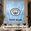 Custom Text Tapestry Manchester City Print Wall Tapestry Indoor Living Room Wall Decor