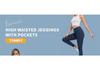 European & American Style High-Waisted Pocket Denim Yoga Pants