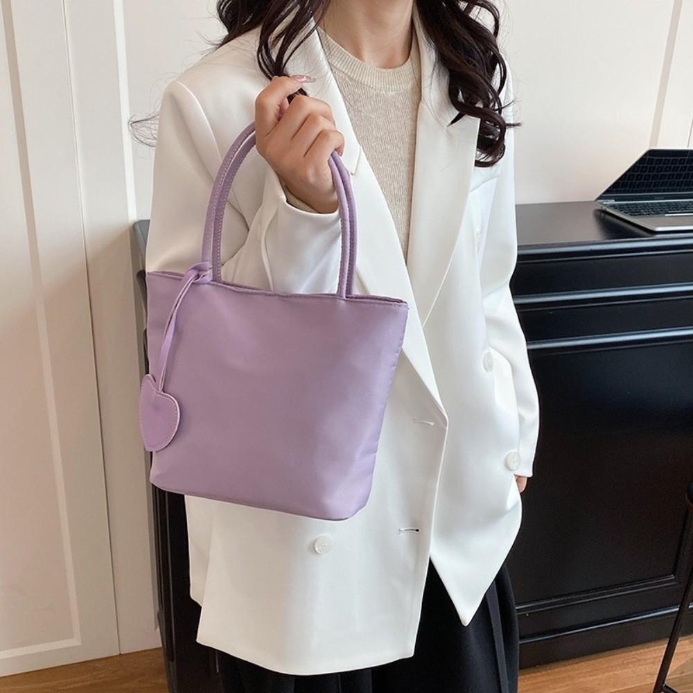 Solid Color Nylon Tote Bag Korean Style Oxford Cloth Shoulder Bag Fashion Underarm Bag  Travel