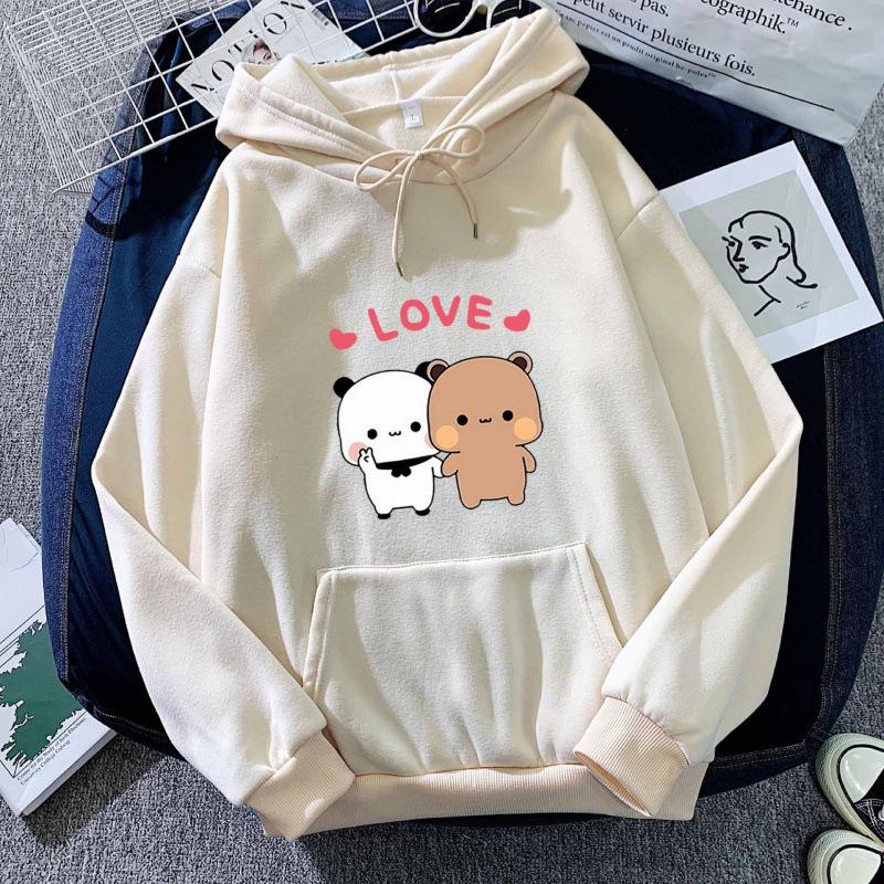 Panda Print Hooded Sweatshirt - Unisex Korean Style Casual Top for Autumn/Winter