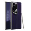 Samsung S25ultra Mobile Phone Case Suitable for S25Ultra Blade Plain Leather Protective Case Fashionable Anti Fall