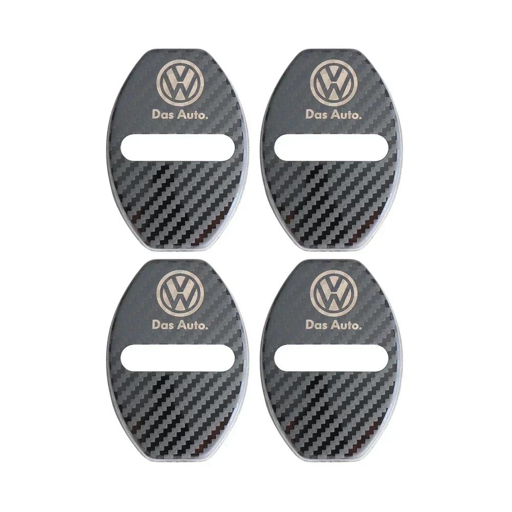 T23-For Volkswagen VW Golf 5 4 Polo Passat Jetta Touran CADDY Rline Car Styling 3D Car Door Lock Cover Protective Decoration Sticker