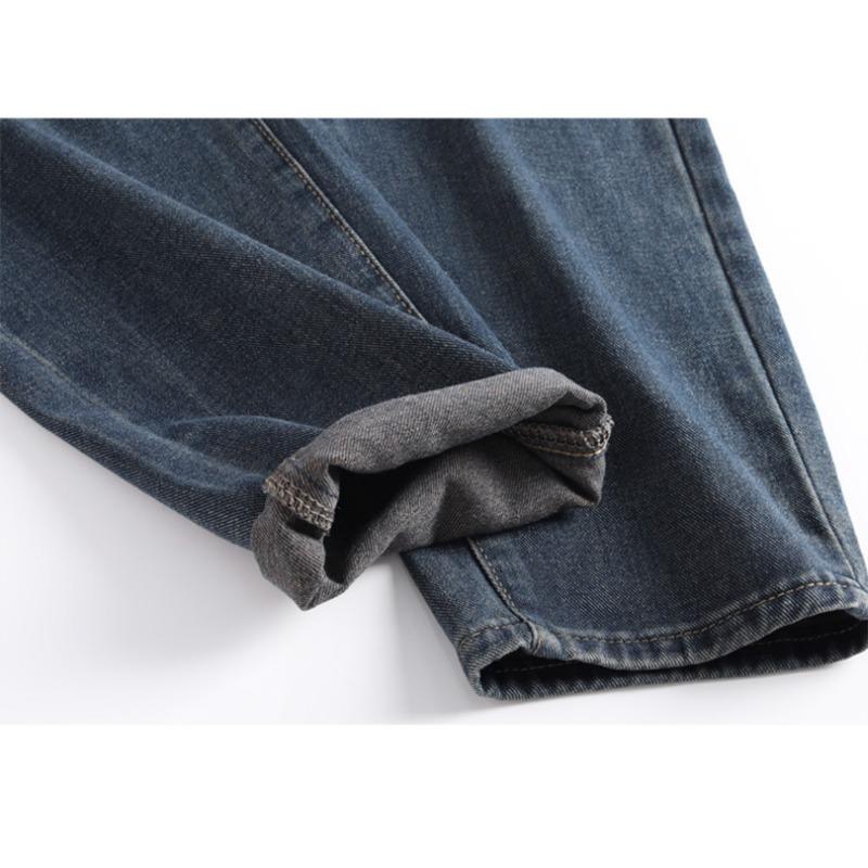 Harlan Jeans mit hoher Taille für Damen Herbst Retro Birnenförmiges Design mit einer schlanken Baggy Rüben-Daddy-Hose