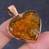Baltic Amber Handmade Copper Jewelry Pendant 1.77" z2N73