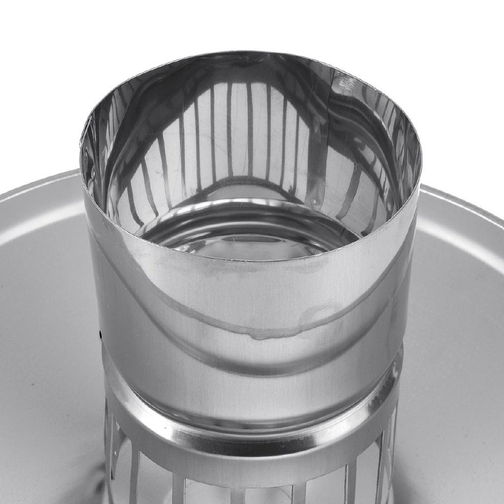 6 Inch Stove Pipe Chimney Cap Silver Durable Chimney Cap for Hood Pipes Roof Chimneys