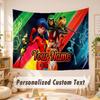Custom Name Text Tapestry,Miraculous Ladybug Boho Wall Hanging, Decorative Backdrop Tapestry For Room