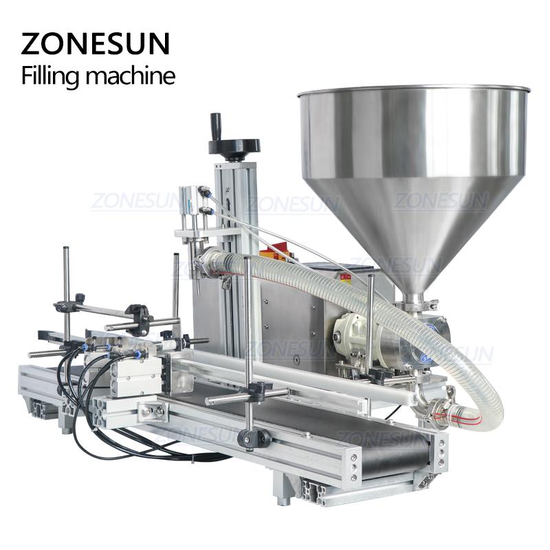 ZONESUN ZS-DTGT900 Automatic Sticky Paste Sunscreen Cream Shampoo Liquid Honey Bottling Pack Filling Machine For Cosmetics