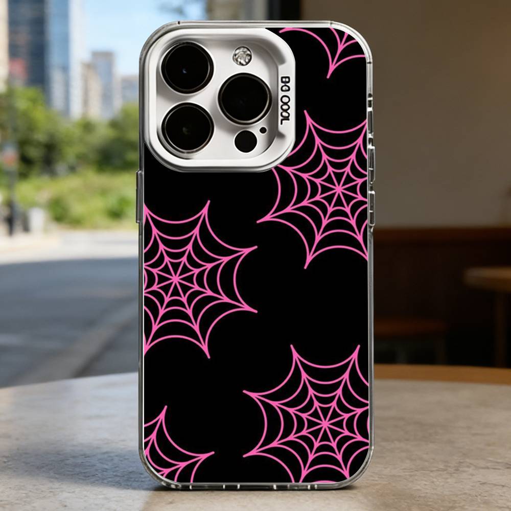Spider web Pattern   Hard Phone Case for IPhone 16 15 14 13 12 11 Pro Max Plus16E X XR XS Max shockproof Full Cover