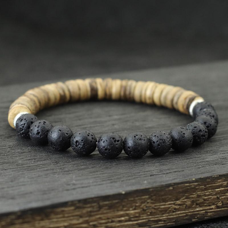 Minimalist Mens Bracelet Natural Wooden Braclet Tiger Eyes Beaded Braslet Meditation Jewelry Accessories Pulsera Hombre Gift