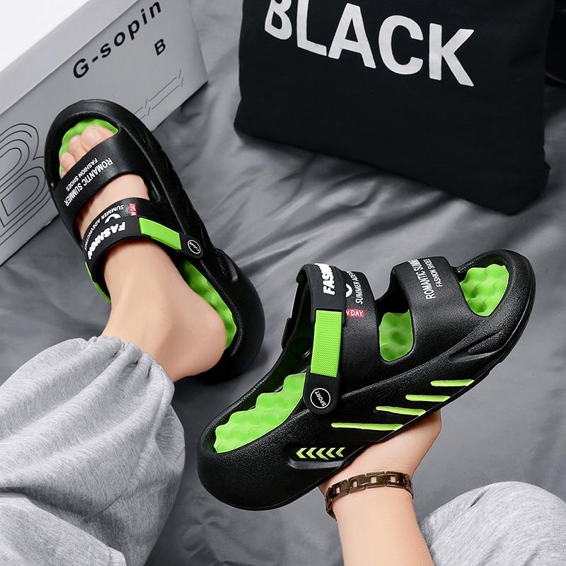 Summer Men's Massage Slippers Outdoor Sandals Beach Comfortable Soft Slides Indoor Casual Shoes