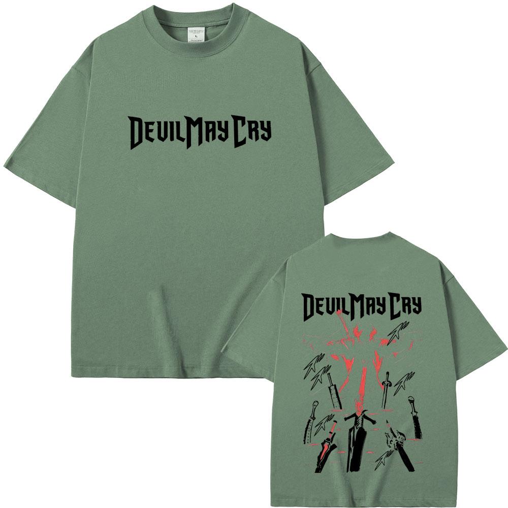 Game Devil May Cry Dante T-shirt Summer Men Women Gothic Casual Oversized Crewneck T Shirts Male Fashion Pure Cotton Tshirt Tops