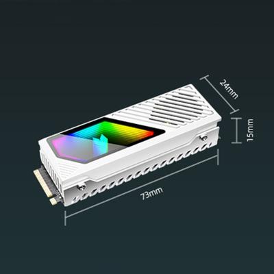 M.2 2280 Solid-State-Festplatte Kühlkörper Aluminium Wärmeableitung Mit ARGB-Lüfter und Metall-Wärmeleitpad Für Festplatten-Kühlkörper