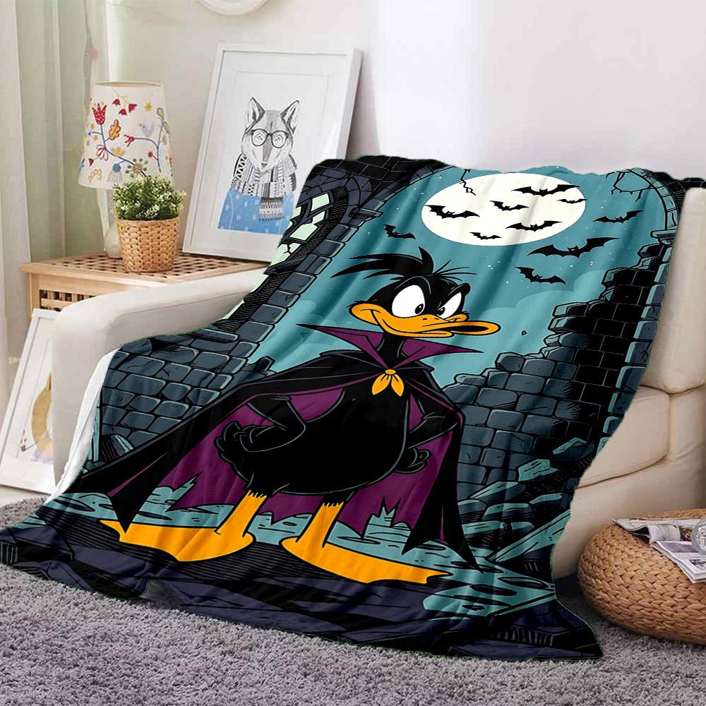 1pc Daffy Duck Blanket Lightweight Flannel Throw For Sofa, Bed, Travel, Camping, Livingroom, Office, Couch, Chair, And Bed