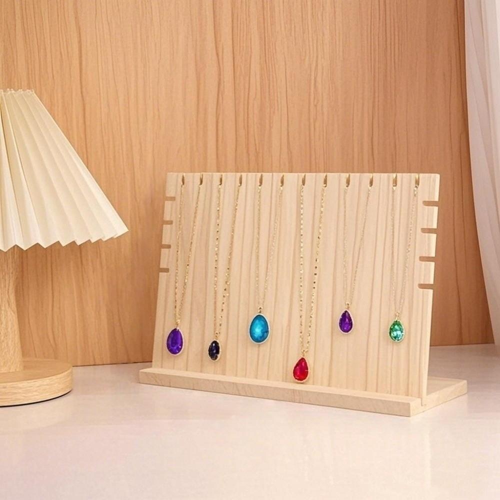 Wood Jewelry Necklace Display Stand Hanging Necklace Jewelry Holder  Gift