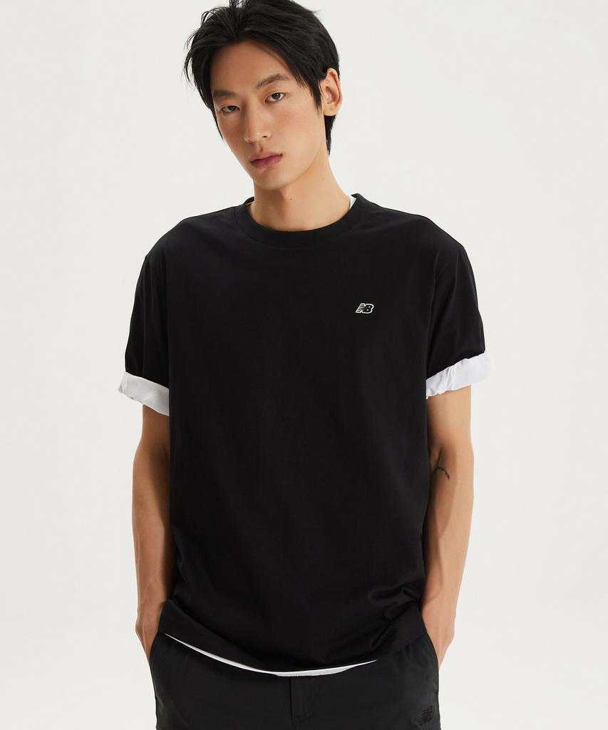 Nyuballanseu Nbneg21203 / Uni Essential Small Logo Short Sleeve T-Shirt (Black)