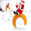 Christmas Santa Doll Electric Dancing Xmas Claus Table Ornaments Decor with Moon Base for