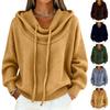 Women's Fashionable Solid Color Long Sleeved Pile Collar Pullover Knitted Sweater Top