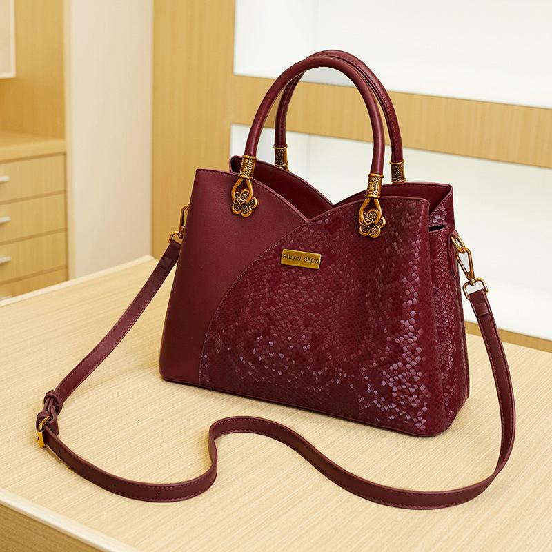 Retro Patchwork Bag Crossbody Bag Elegant Mom Bag, Portable Commuting Shoulder