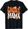 Groovy Mama Hippie 70s Retro Floral Print Cotton Graphic T-Shirt Casual Women Tee