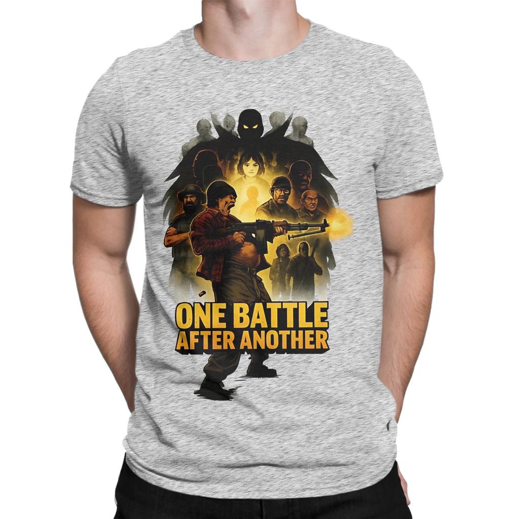 One Battle After Another Action Focused Tactical Scene Graphic 100 Cotton TShirt One Battle After Another Tees Tops For Unisex