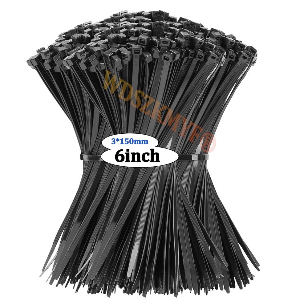 Self-locking Fastening Wire Ties 1-1000pcs Plastic Flanges Ties Cable Greenhouse Plastic Straps Velcro Nylon Cable Ties Clamp