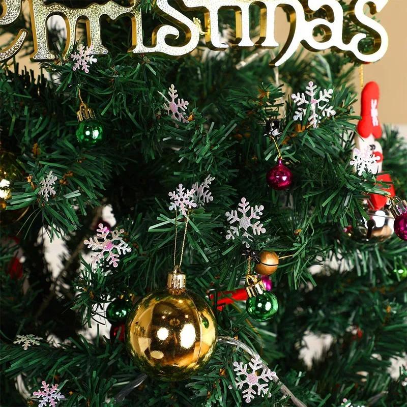300pcs/bag 2cm Christmas Snowflakes Confetti Artificial Fake Snowflake Patch Xmas Tree Ornaments for Home Party Decor Supplies