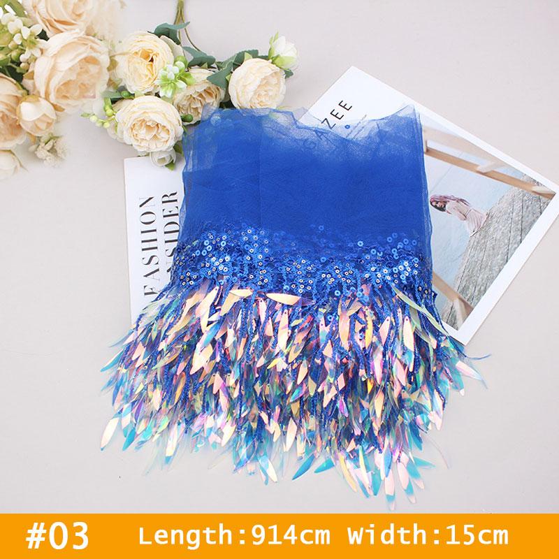 10 Yards Mesh Tassel Fringe Sequins Lace Trim Tassels Fabric DIY Sewing Stage Perform Latin Dress Wedding Clothes Accessories