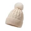 Thicken Winter Beanie Hat With Fur Pom Pom Winter Caps Fashionable Fleece Beanies  Outdoor Wear