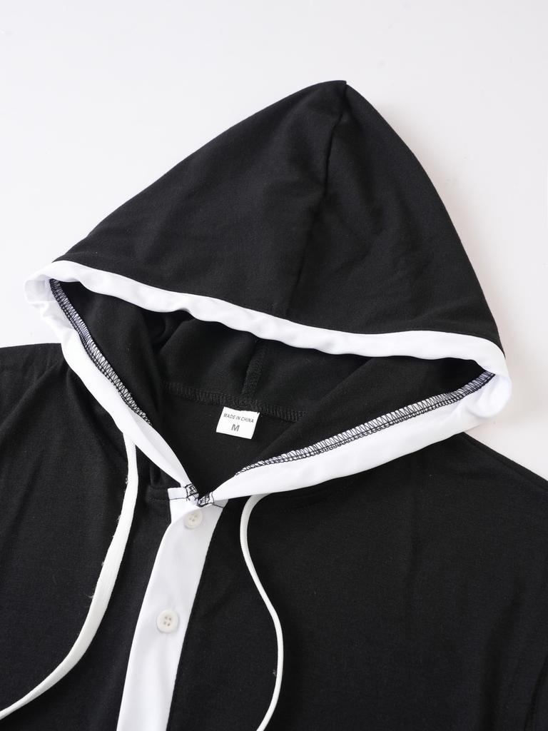 Mens Casual Sleeveless Hooded Solid Pullover Tank Top