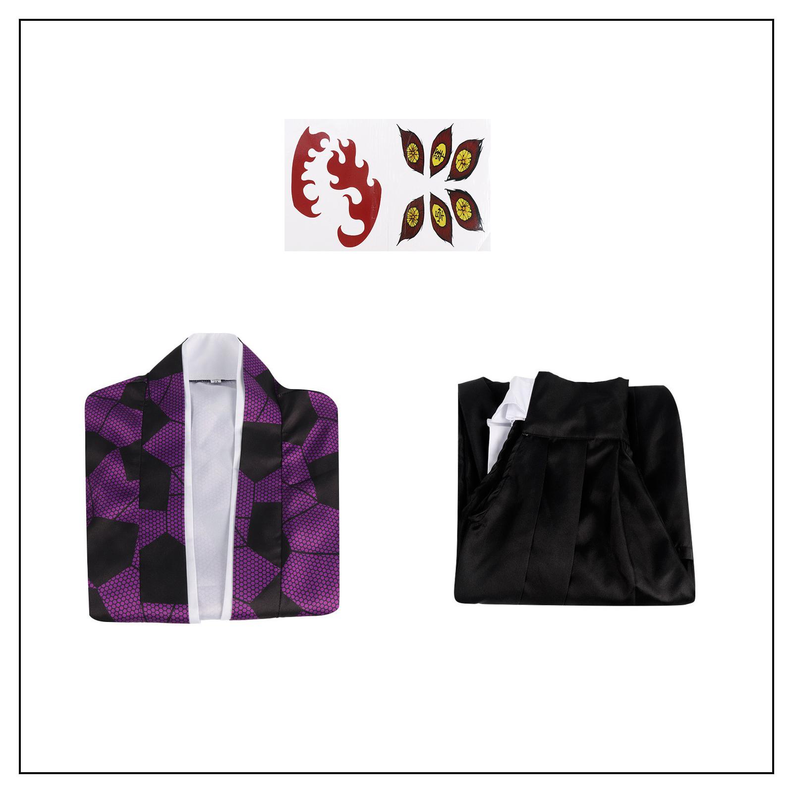 Anime Dämonentöter Kokushibo Rollenspiel-Kostüm und Kimono-Uniform Halloween S black