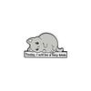 Adorable Animal Alloy Brooch Featuring Creative Rabbit And Hamster Designs For Students Fashionable
