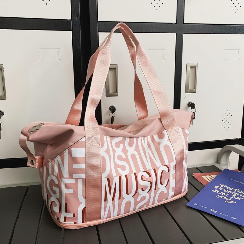 New printed large-capacity fitness bag short-distance business trip storage travel bag dry and wet separation yoga bag manufacturer wholesale