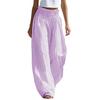 Women’s Loose Straight Leg Summer Casual Jogger Pants High Waist Elastic Waistband Lightweight Flowing Trousers for Daily Wear