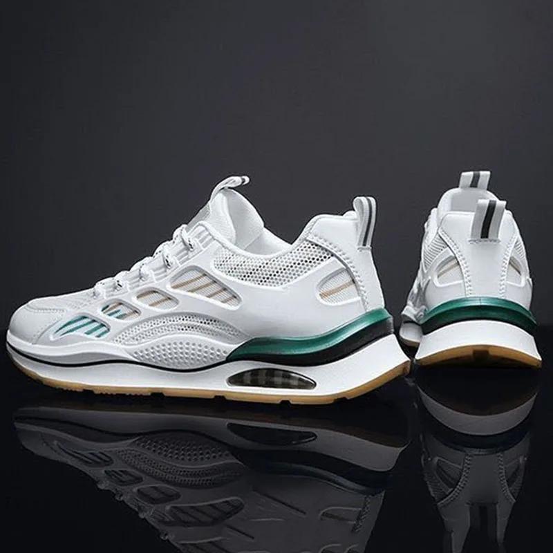 New Men's Shoes Breathable Casual Sneakers Summer White Running Shoes Lightweight Soft Sports Shoe for Male Large Size 39-44