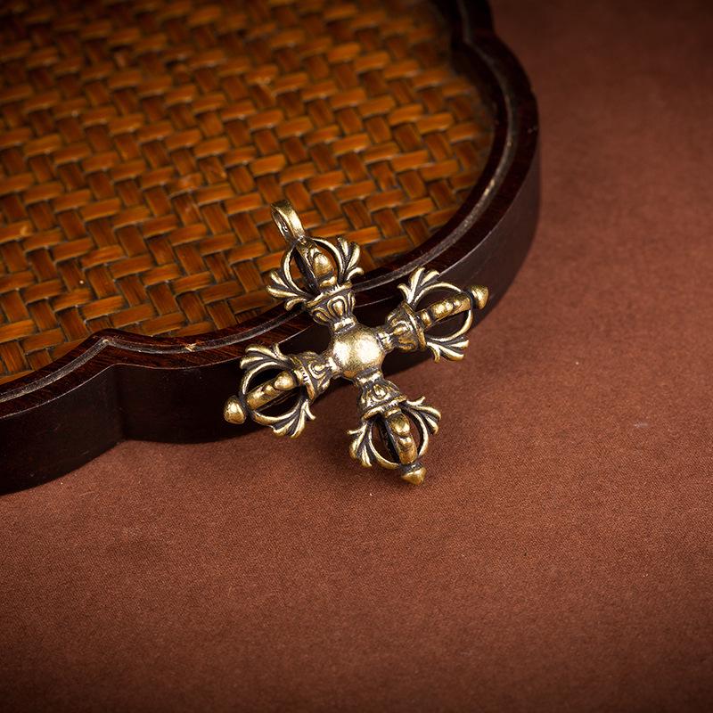 Messing Vajra Stößel Schlüsselanhänger und Auto Anhänger Ornamente