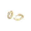 Boucles d'oreilles Luxenter en argent 925 avec zircon multicolore et finition en or jaune 18K - Iralda