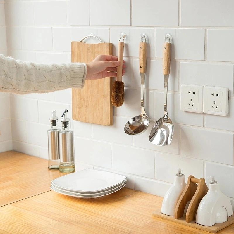 Transparent Wall Hooks Hangers Self Adhesive Door Wall Hangers Hooks Suction Heavy Load Rack For Kitchen Bathroom Accessories