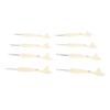 8Pcs Crochet Hook ABS Fish Tail Handle Aluminum Hook 2.5mm to 6.0mm Ergonomic Handle Crochet Hook Se
