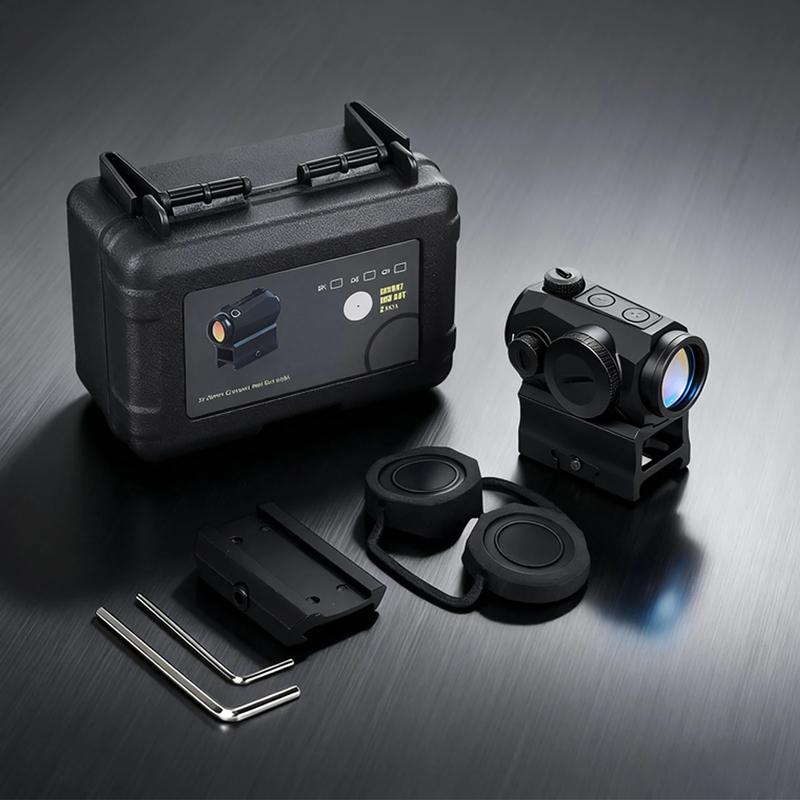 R5 1x20mm 2 MOA Red Dot Sight Reflex Riflescope Hunting Scope With Mount Riser 20mm Rail Co-Witness Holographic AR15