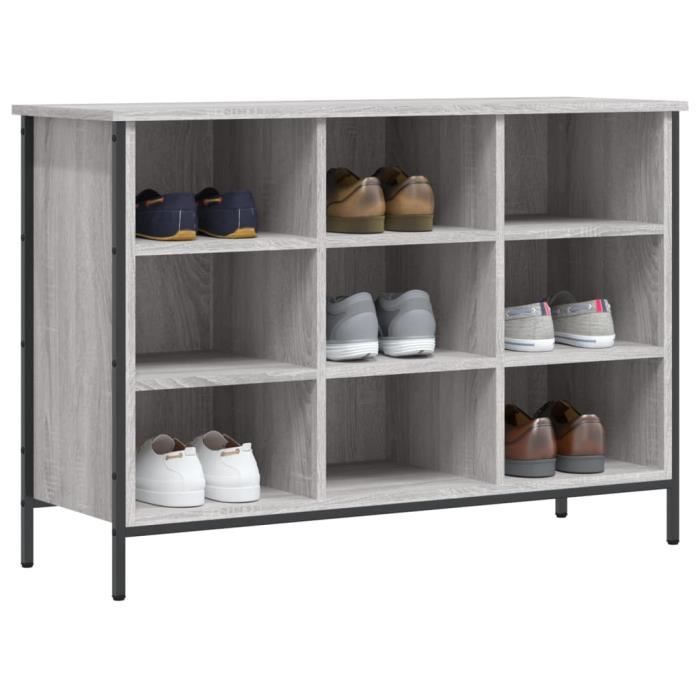 VidaXL Shoe Cabinet Sonoma Grey 100x35x70 Cm Engineered Wood 831846