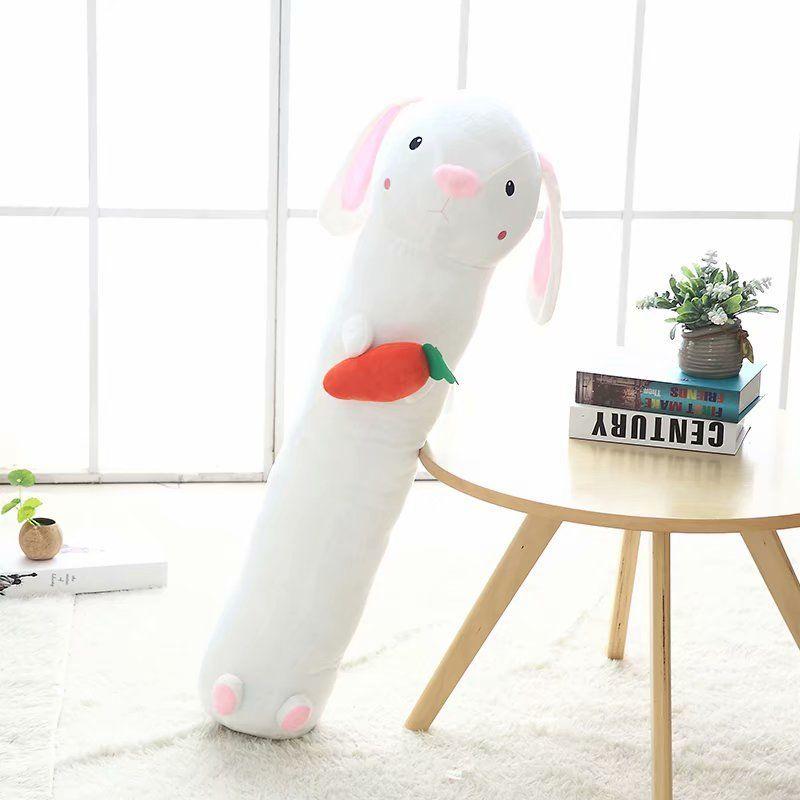 Long Strip Pute Sylindrisk Plysj Sovepute Avtagbar Vaskbar Seng Sovepute