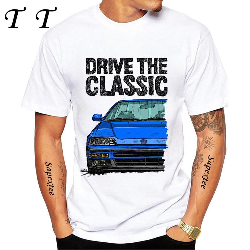 Guida La Classica CRX JDM Civic Type R Maglietta Nuova Uomo Manica Corta Ragazzo Top Casual Leggenda Giapponese Re del Drift Magliette Bianche