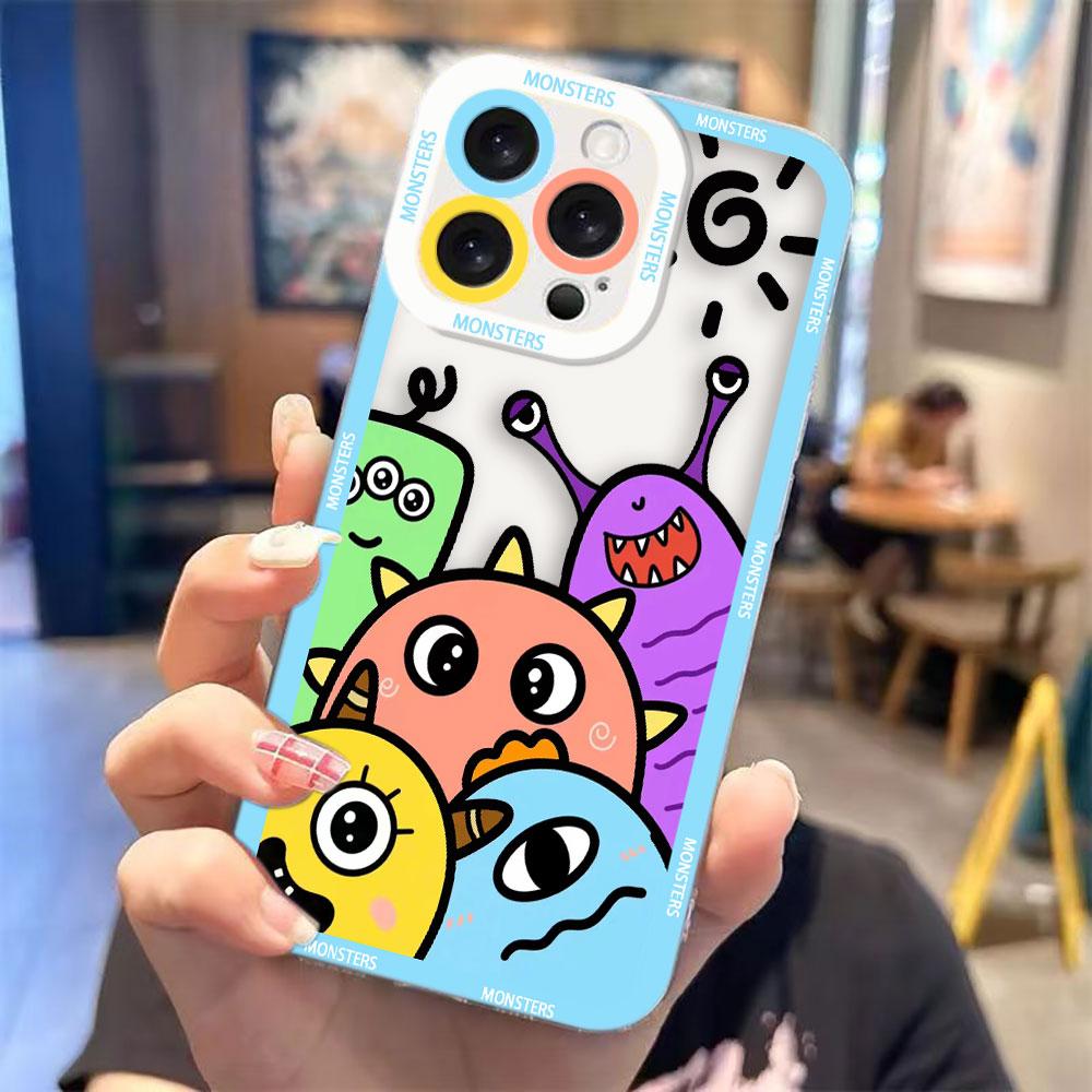 

Cute Little Monster Clear Phone Case For VIVO Y400 Y100 Y76 Y75 Y51 Y50 Y36 Y35 Y28 Y22S Y21 Y20 Y19S Y17S Y16 Y15S Y04 Case VIVOY17(Y12)Y15